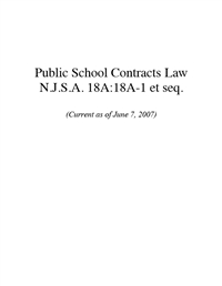 2210-B - Public School Contracts Law N.J.S.A. 18A:18A-1 et seq.